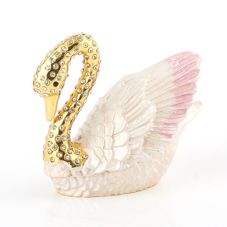 Bejeweled Swan Trinket Box