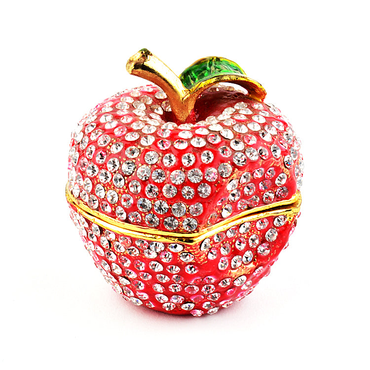 Bitten Red Apple Trinket Box