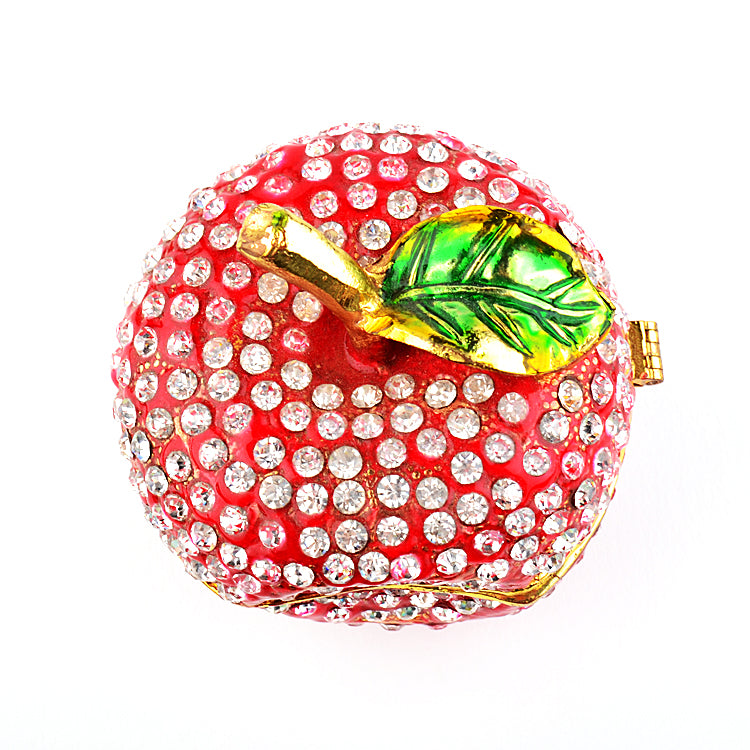 Bitten Red Apple Trinket Box