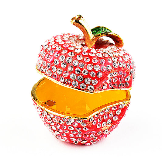 Bitten Red Apple Trinket Box