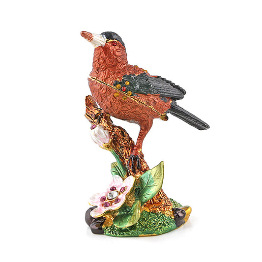 Red Robin Bird on Branch Keepsake Box