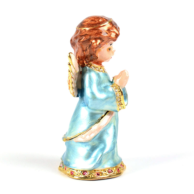 Praying Baby Angel Trinket Box