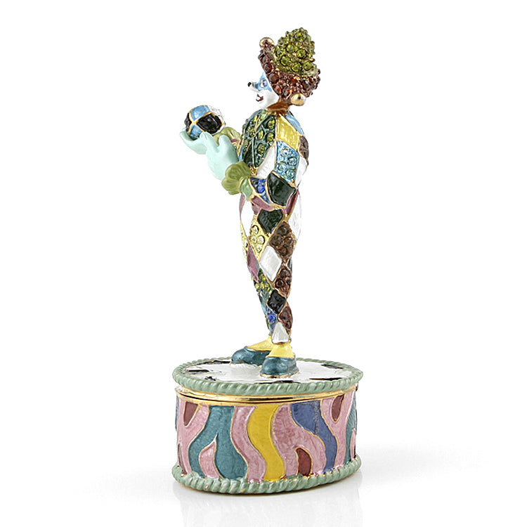 Juggling Old Fashion Clown Trinket Box