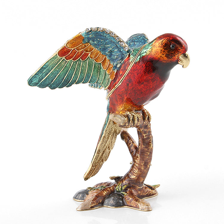 Colorful Parrot Trinket Box