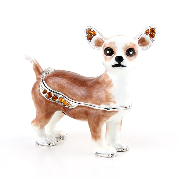 Adorable Chihuahua Dog Trinket Box