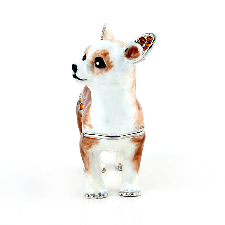 Adorable Chihuahua Dog Trinket Box