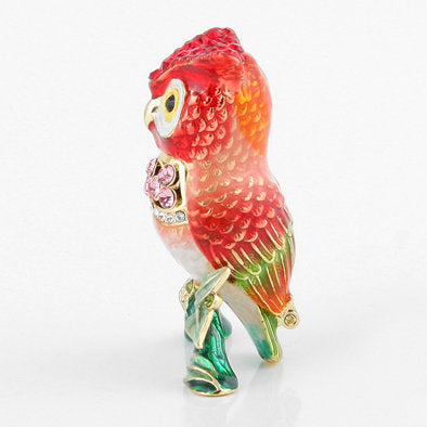 Red Owl Trinket Box