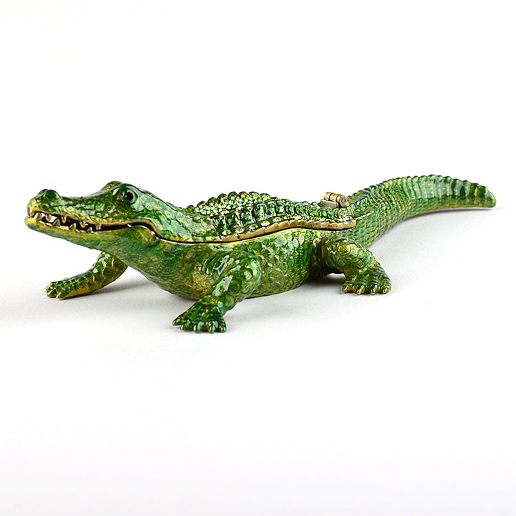 Green Alligator Trinket Box