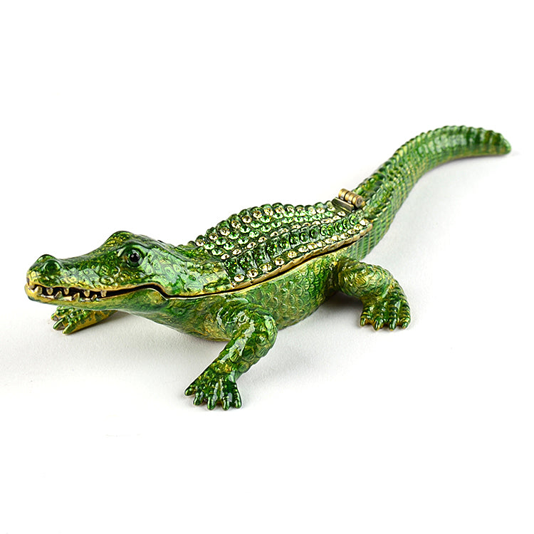 Green Alligator Trinket Box