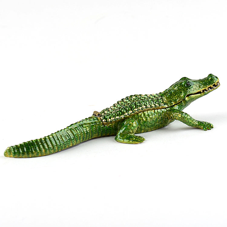 Green Alligator Trinket Box