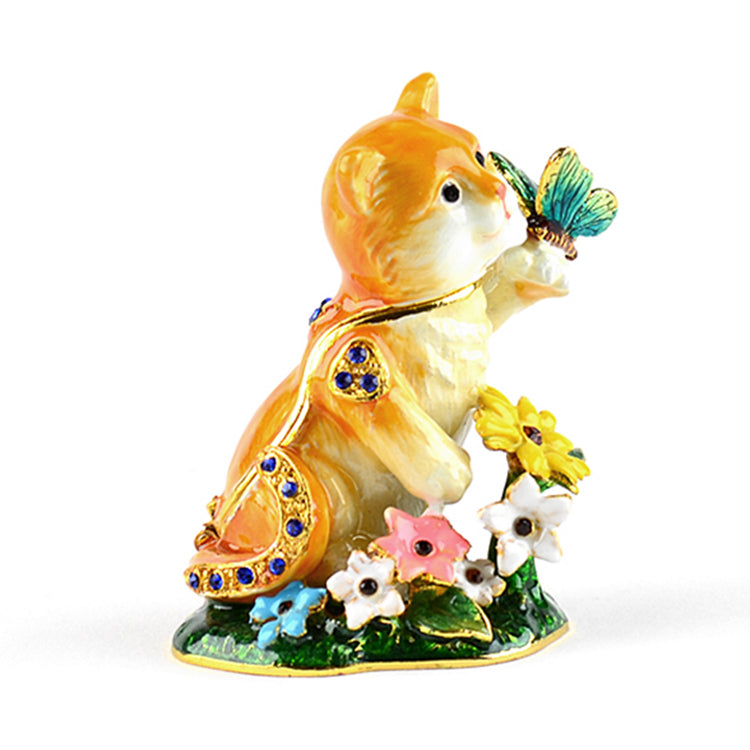 Cat Enjoying Summer Trinket Box