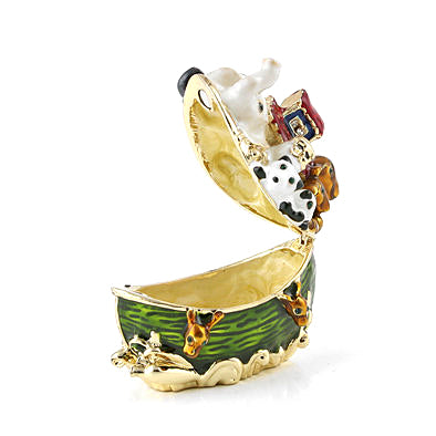 Noah's Ark Hinged Trinket Box
