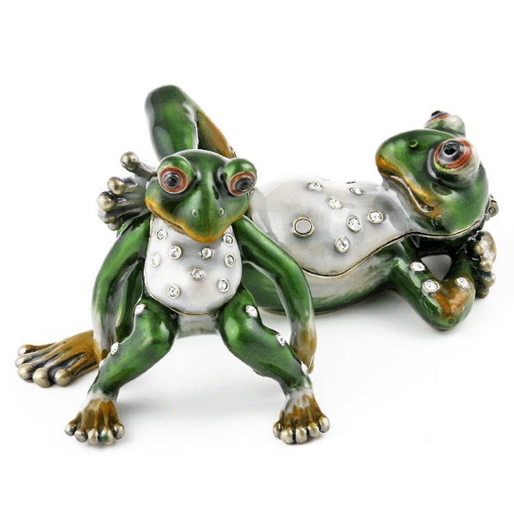 Relaxing Frog Family Trinket Boxes