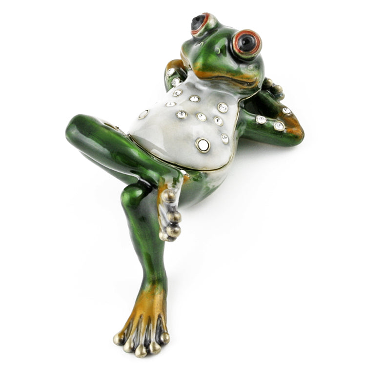 Relaxing Frog Family Trinket Boxes