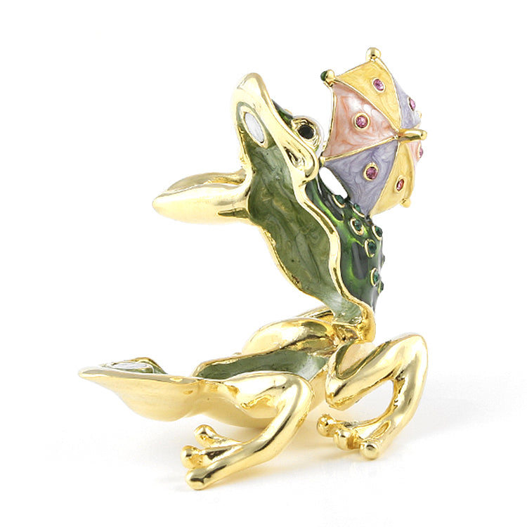 Rainy Day Frog Keepsake Box