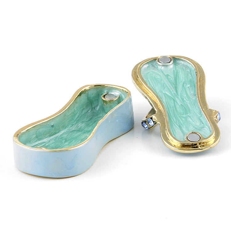 Blue Flip Flop Jeweled Keepsake Box