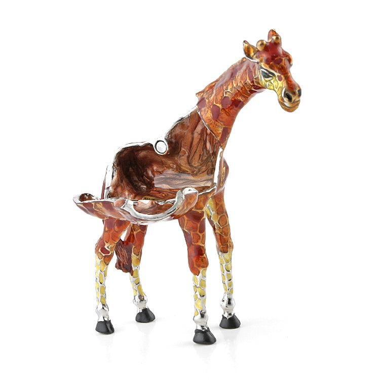 Brown and Red Jewelled Giraffe Keepsake Box