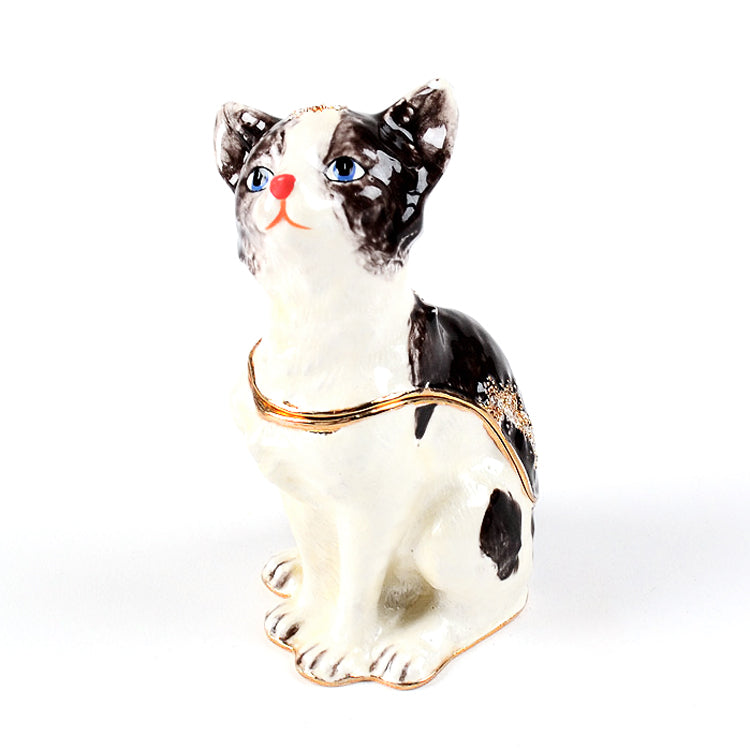 Black and White Cat Trinket Box