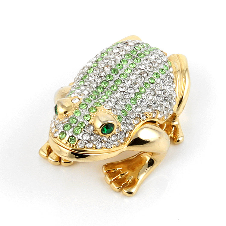 Gold Plated Froggy Trinket Box
