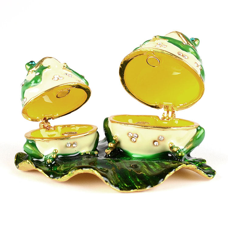 Two Funny Frogs Trinket Box