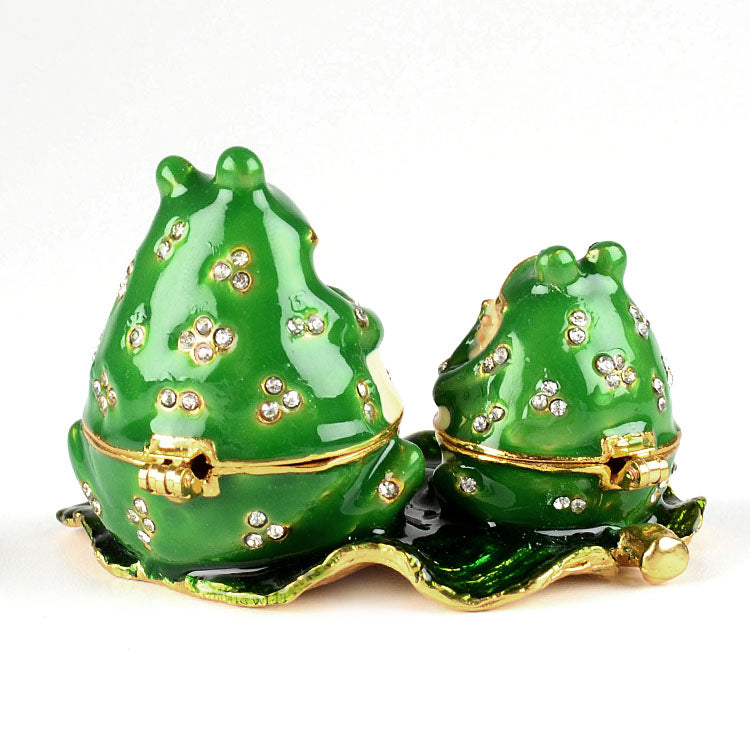 Two Funny Frogs Trinket Box