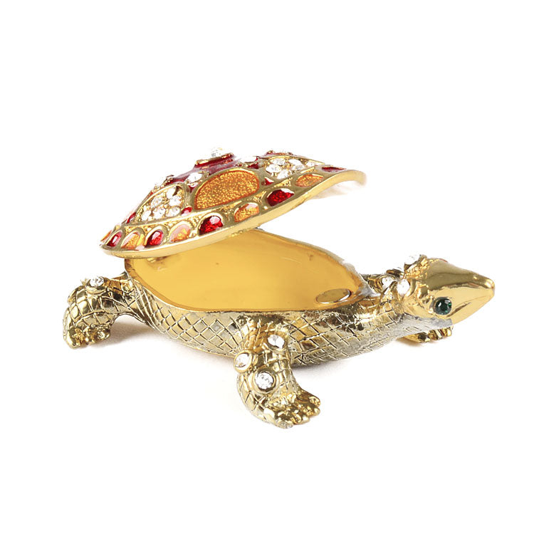 Red & Gold Turtle Trinket Box