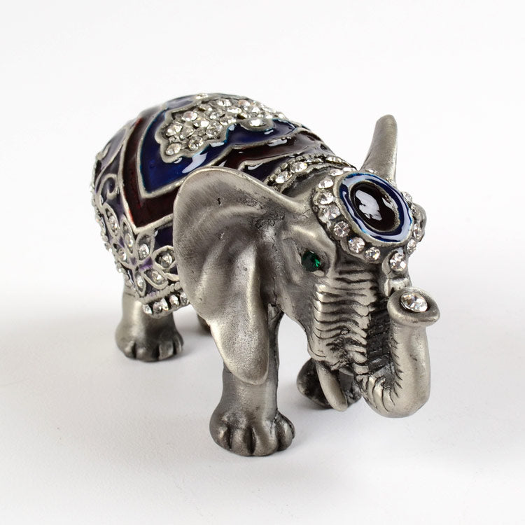 Gray Elephant with Crystals