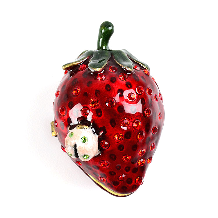 Strawberry with Ladybug Trinket Box