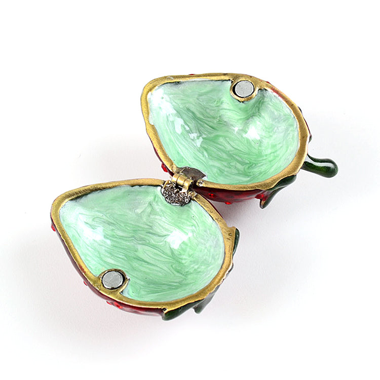 Strawberry with Ladybug Trinket Box