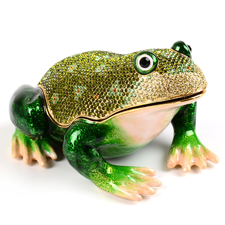 6" Long Giant Frog Trinket Box