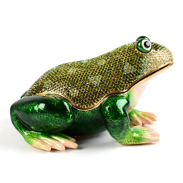 6" Long Giant Frog Trinket Box