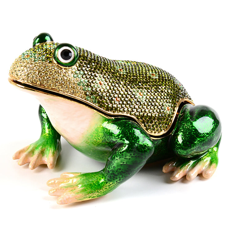 6" Long Giant Frog Trinket Box
