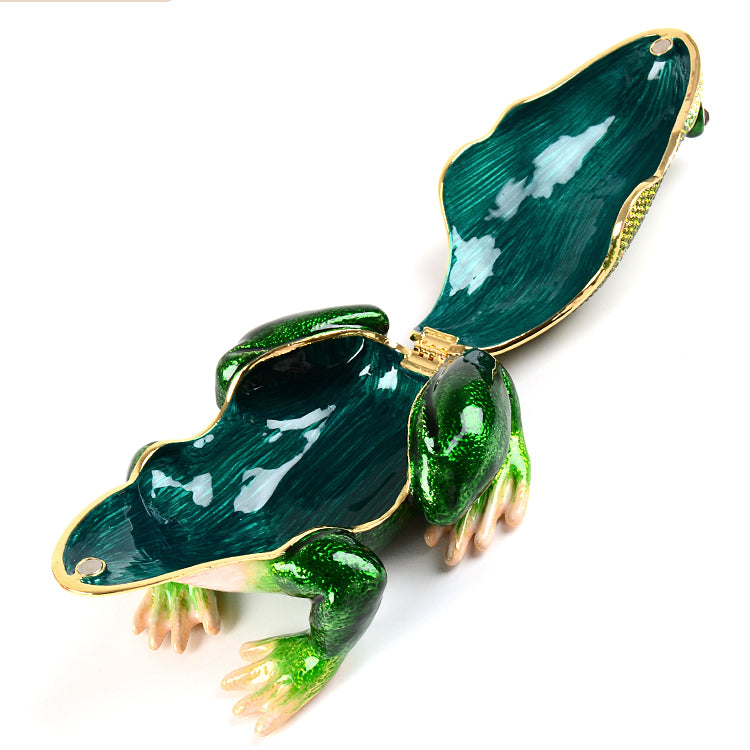 6" Long Giant Frog Trinket Box