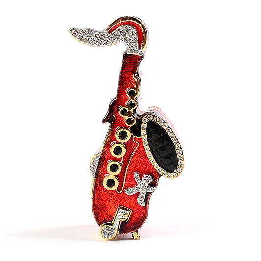 Red Saxaphone Keepsake Box