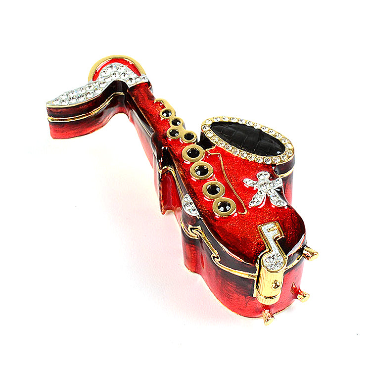 Red Saxaphone Keepsake Box