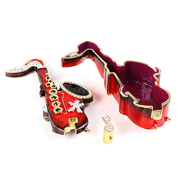 Red Saxaphone Keepsake Box