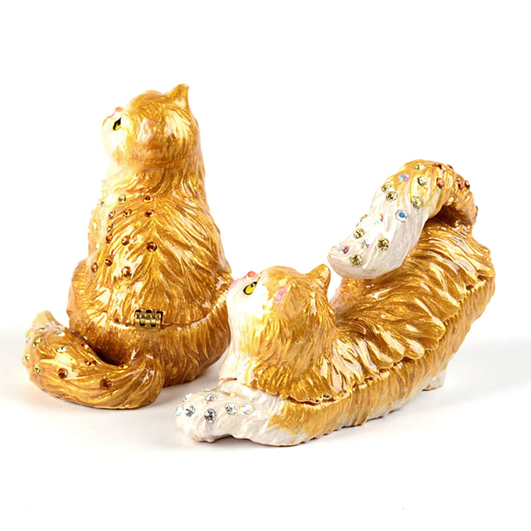 Persian Cat Duo Trinket Boxes