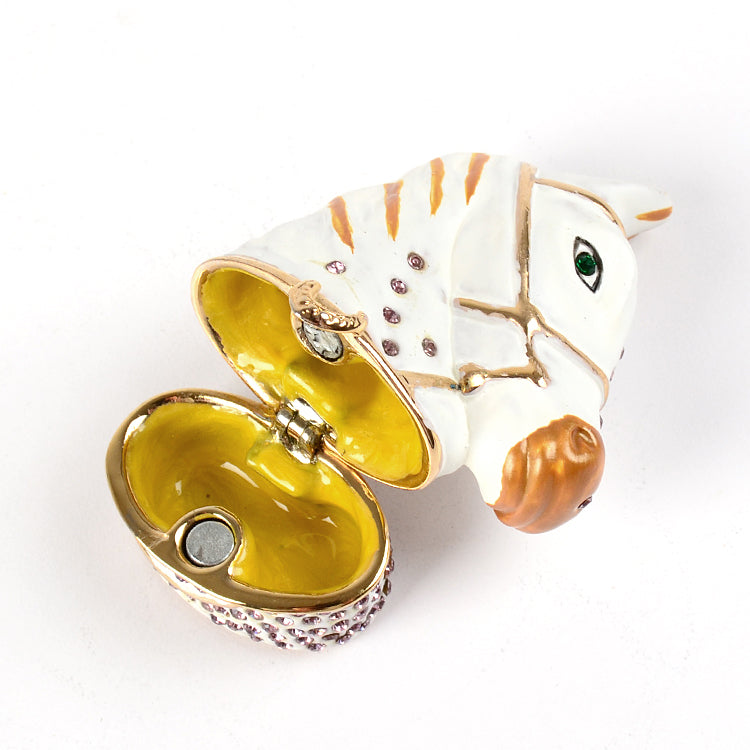 White Horse Head Trinket Box