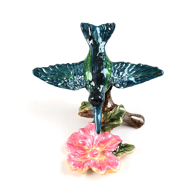 Hummingbird and Hibiscus Trinket Box