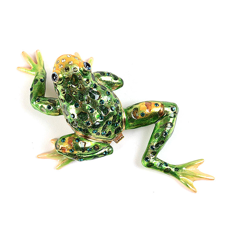 Stretching Frog Trinket Box