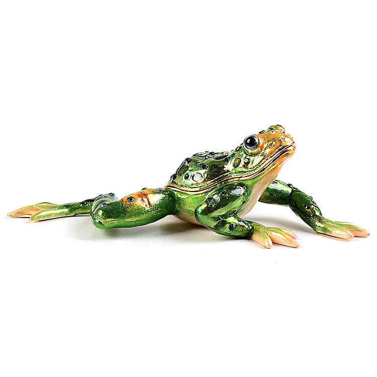 Stretching Frog Trinket Box