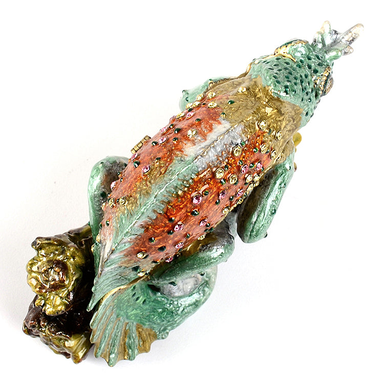 Green Chameleon Trinket Box