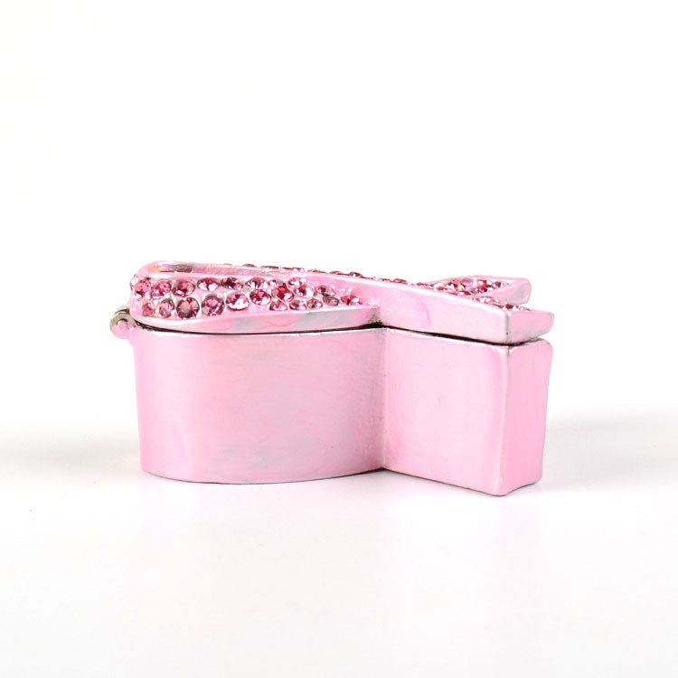 Pink Crystals Cancer Awareness Ribbon Box