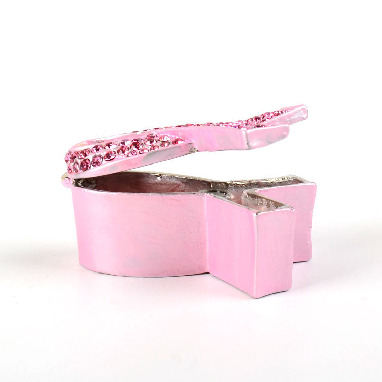 Pink Crystals Cancer Awareness Ribbon Box