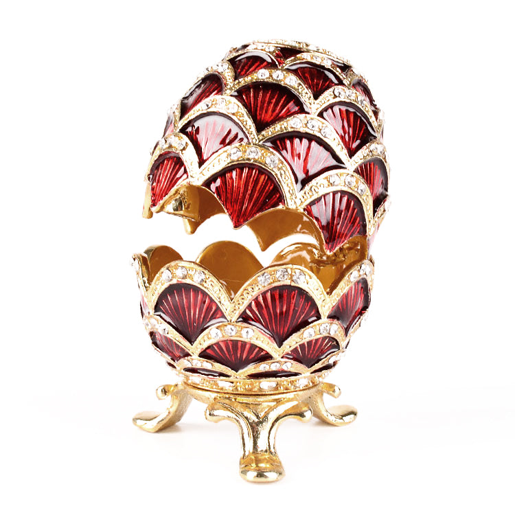 Red Crystal Studded Egg