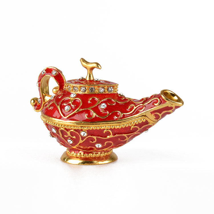 Red Genie Lamp Trinket Box