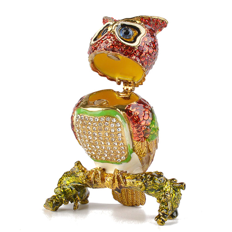 Owl on a Branch Trinket Box