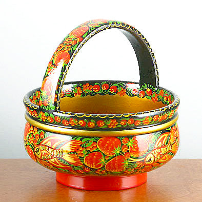 Wooden Khokhloma Basket