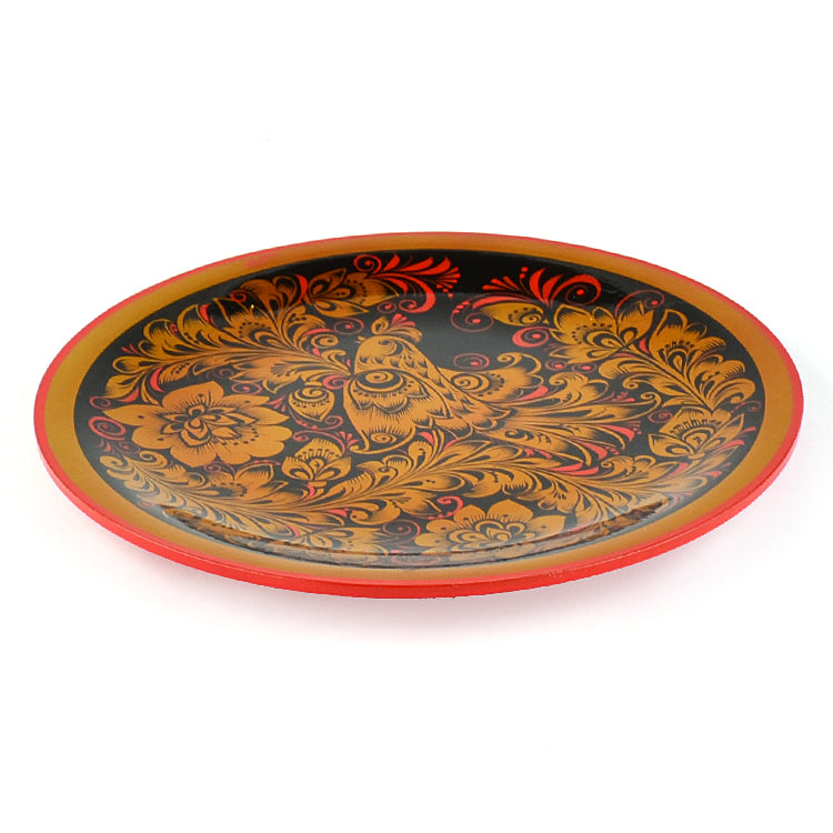 Khokhloma Decorative Platter - Round