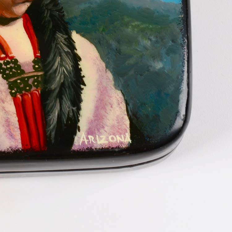Young Native American Girl Lacquer Box